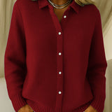 Réka | Klasszikus kötött gombos kardigán