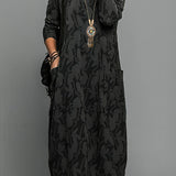 Ilka | Laza, kerek nyakú téli ruha