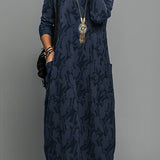 Ilka | Laza, kerek nyakú téli ruha