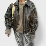 Arlett - Régi vintage farmernadrág leopárd mintával