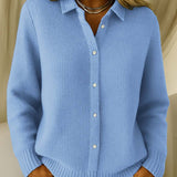 Réka | Klasszikus kötött gombos kardigán